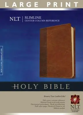 Slimline Center Column Reference Bible-NLT-Large Print (NLT-Nagy nyomtatású, középső oszlopos referencia Biblia) - Slimline Center Column Reference Bible-NLT-Large Print