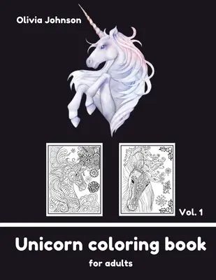 Felnőtt színező könyv - Unicorn vol1 - Adult Coloring Book - Unicorn vol1