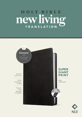 NLT Super Giant Print Bible, Filament Enabled Edition (Red Letter, Leatherlike, Black, Indexed)