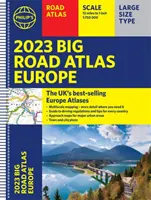 2023 Philip's Big Road Atlas Europe - (A3-as spirálkötés) - 2023 Philip's Big Road Atlas Europe - (A3 Spiral binding)