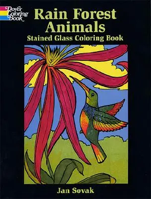 Esőerdő vadon élő állatok festett üveg színezőkönyv - Rain Forest Wildlife Stained Glass Coloring Book