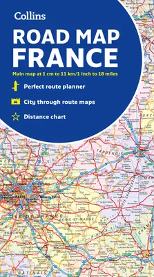 Collins Franciaország térkép - Collins Map of France