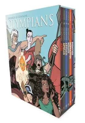 Olympians Boxed Set 7-12. könyv: Arész, Apollón, Artemisz, Hermész, Héphaisztosz és Dionüszosz. - Olympians Boxed Set Books 7-12: Ares, Apollo, Artemis, Hermes, Hephaistos, and Dionysos