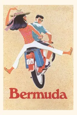 Vintage Journal Pár kerékpárral a Bermuda utazás plakát - Vintage Journal Couple on Bike in Bermuda Travel Poster