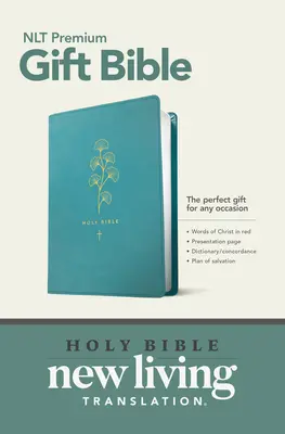 Prémium ajándék Biblia NLT (Piros betűs, Leatherlike, Teal) - Premium Gift Bible NLT (Red Letter, Leatherlike, Teal)