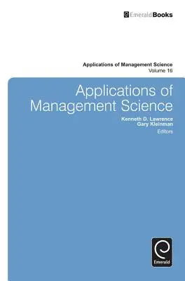 A menedzsmenttudomány alkalmazásai - Applications of Management Science