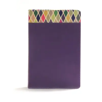 CSB Szivárvány Tanulmányi Biblia, Bíbor bőrérintésű - CSB Rainbow Study Bible, Purple Leathertouch