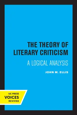 Az irodalomkritika elmélete: Logikai elemzés - The Theory of Literary Criticism: A Logical Analysis