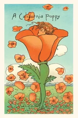 A Vintage Journal illusztráció a kaliforniai mák személye - The Vintage Journal Illustration of California Poppy Person