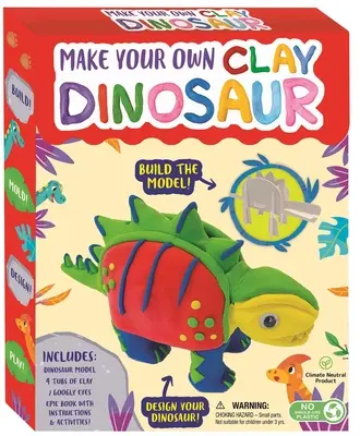 Készítsd el a saját agyagdinoszauruszodat: Kézműves dobozkészlet gyerekeknek - Make Your Own Clay Dinosaur: Craft Box Set for Kids