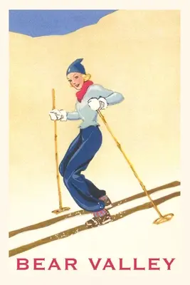 A Vintage Journal Nő síel lefelé a hegyről, Bear Valley - The Vintage Journal Woman Skiing Down Hill, Bear Valley