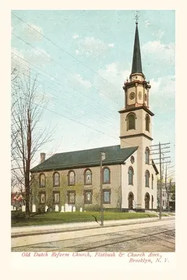 Vintage Journal Régi holland templom, Brooklyn, New York City - Vintage Journal Old Dutch Church, Brooklyn, New York City
