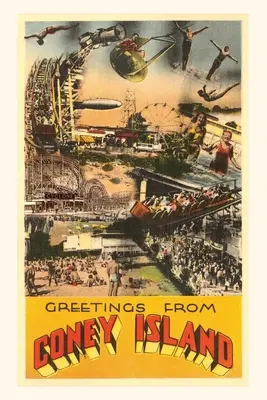 Vintage Journal Üdvözlet Coney Islandről, New York City - Vintage Journal Greetings from Coney Island, New York City
