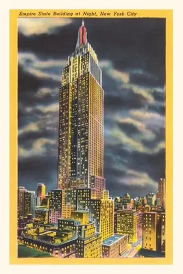 Vintage Journal Éjszaka, Empire State Building, New York City - Vintage Journal Night, Empire State Building, New York City