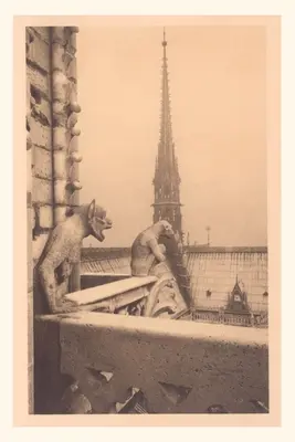 Vintage Journal Notre Dame katedrális vízköpőkkel - Vintage Journal Notre Dame Cathedral with Gargoyles