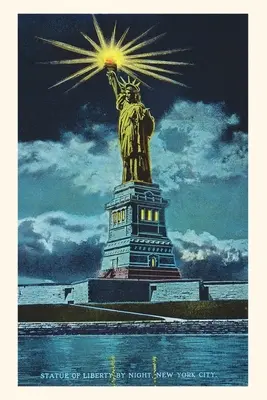 Vintage Journal Szabadság-szobor éjszaka, New York kikötője - Vintage Journal Statue of Liberty at Night, New York Harbor