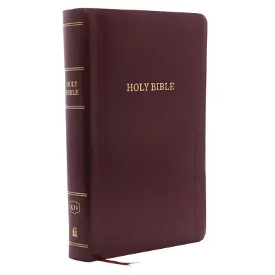 KJV, Referenciabiblia, Személyes méretű óriásnyomtatvány, bőrmintás, bordó, piros betűs kiadás. - KJV, Reference Bible, Personal Size Giant Print, Leather-Look, Burgundy, Red Letter Edition