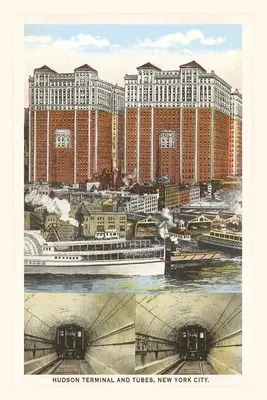 Vintage Journal Hudson Terminal and Tubes, New York City, New York City - Vintage Journal Hudson Terminal and Tubes, New York City
