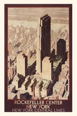 Vintage Journal Utazási plakát, Rockefeller Center, New York City - Vintage Journal Travel Poster, Rockefeller Center, New York City