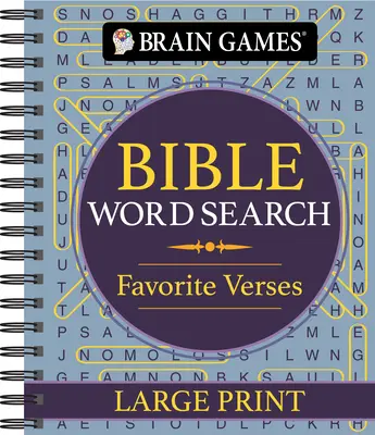 Agyjátékok - Biblia szó keresés: Bibliai versek: Kedvenc versek - Nagy nyomtatás - Brain Games - Bible Word Search: Favorite Verses - Large Print