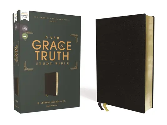 Nasb, the Grace and Truth Study Bible, European Bonded Leather, Black, Red Letter, 1995 Text, Comfort Print (Kegyelem és Igazság Tanulmányi Biblia, európai kötött bőr, fekete, piros betűs, 1995 Text, Comfort Print) - Nasb, the Grace and Truth Study Bible, European Bonded Leather, Black, Red Letter, 1995 Text, Comfort Print