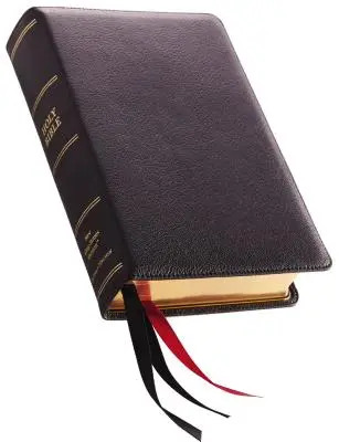 NKJV, Egyoszlopos referencia Biblia, Prémium bőr, Fekete, Sterling kiadás, Comfort Print - NKJV, Single-Column Reference Bible, Premium Leather, Black, Sterling Edition, Comfort Print