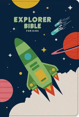 CSB Explorer Bible for Kids, Blast Off Leathertouch, indexelt, bőrtokos bőrrel - CSB Explorer Bible for Kids, Blast Off Leathertouch, Indexed