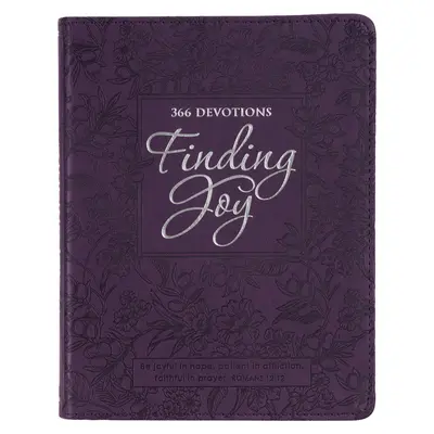 Finding Joy - 366 áhítat, lila virágos műbőr áhítat nőknek - Finding Joy - 366 Devotions, Purple Floral Faux Leather Devotional for Women