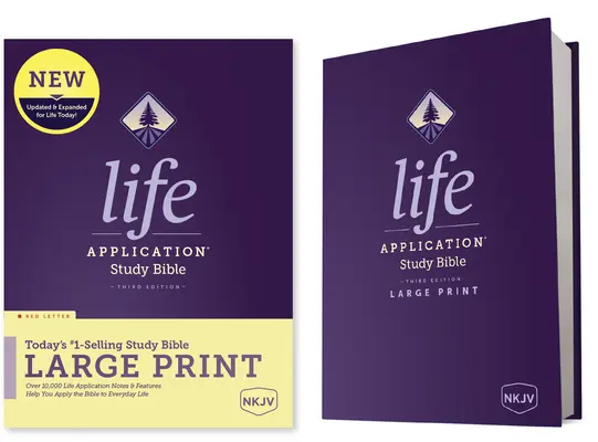 NKJV Life Application Study Bible, Third Edition, Large Print (Piros betűs, keménytáblás bőr) - NKJV Life Application Study Bible, Third Edition, Large Print (Red Letter, Hardcover)