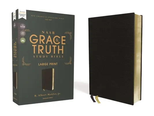 Nasb, the Grace and Truth Study Bible, Large Print, európai kötéses bőr, fekete, piros betűs, 1995 szöveg, Comfort Print - Nasb, the Grace and Truth Study Bible, Large Print, European Bonded Leather, Black, Red Letter, 1995 Text, Comfort Print