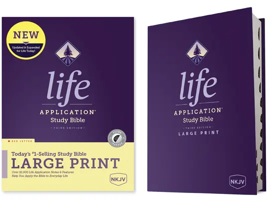 NKJV Life Application Study Bible, Third Edition, Large Print (Piros betűs, keményfedeles, indexelt) - NKJV Life Application Study Bible, Third Edition, Large Print (Red Letter, Hardcover, Indexed)