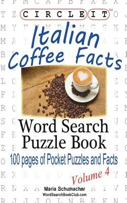 Circle It, Olasz kávés tények, szókereső, rejtvénykönyv - Circle It, Italian Coffee Facts, Word Search, Puzzle Book