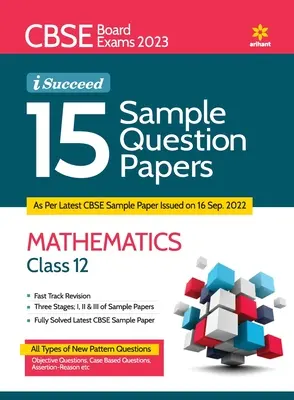 CBSE Board Exams 2023 I-Succeed 15 minta feladatlapok MATHEMATIKA 12. osztály - CBSE Board Exams 2023 I-Succeed 15 Sample Question Papers MATHEMATICS Class 12th