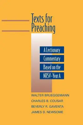 Szövegek a prédikációhoz - A év - Texts for Preaching - Year A