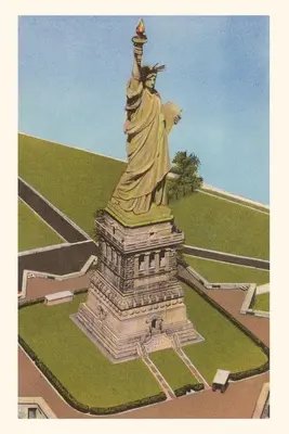 Vintage Journal Légi felvétel, Szabadság-szobor, New York City - Vintage Journal Aerial View, Statue of Liberty, New York City