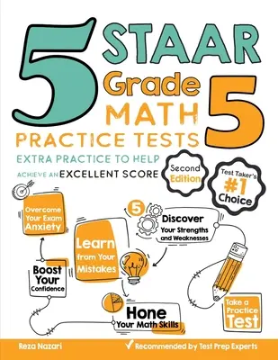 5 STAAR Grade 5 Math Practice Tests: Extra gyakorlás a kiváló pontszám eléréséhez - 5 STAAR Grade 5 Math Practice Tests: Extra Practice to Help Achieve an Excellent Score