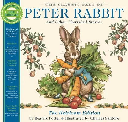 The Classic Tale of Peter Rabbit Heirloom Edition: The Classic Edition Keménykötés audio CD-vel Jeff Bridges narrációjával - The Classic Tale of Peter Rabbit Heirloom Edition: The Classic Edition Hardcover with Audio CD Narrated by Jeff Bridges