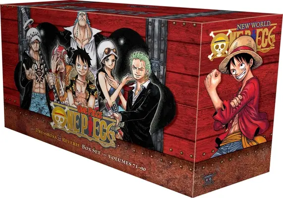 One Piece Box Set 4: Dressrosa to Reverie: 71-90. kötet Prémiummal - One Piece Box Set 4: Dressrosa to Reverie: Volumes 71-90 with Premium
