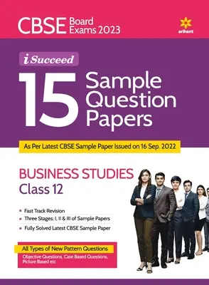 CBSE Board Exams 2023 I-Succeed 15 mintafeladatlapok BUSINESS STUDIES a 12. osztály számára - CBSE Board Exams 2023 I-Succeed 15 Sample Question Papers BUSINESS STUDIES for Class 12th