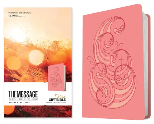 The Message Deluxe Ajándék Biblia (Bőr-Look, rózsaszín és arany hullámok): A Biblia kortárs nyelven - The Message Deluxe Gift Bible (Leather-Look, Pink and Gold Waves): The Bible in Contemporary Language