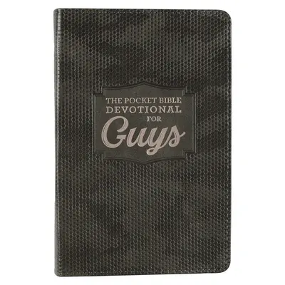 Zseb Biblia Devotional for Guys Faux Leather (műbőr) - Pocket Bible Devotional for Guys Faux Leather