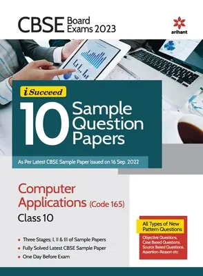 CBSE Board Exam 2023 I-Succeed 10 minta feladatlapok Számítógépes alkalmazások (kód 165) 10. osztály - CBSE Board Exam 2023 I-Succeed 10 Sample Question Papers Computer Applications (Code 165) Class 10