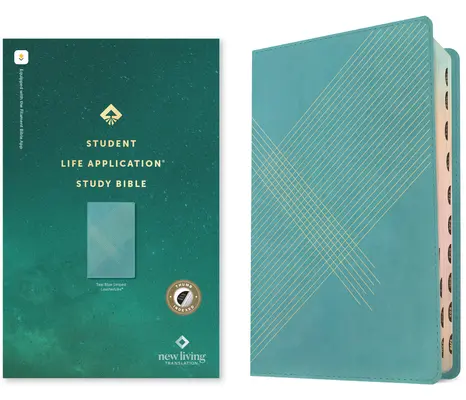 NLT Student Life Application Study Bible, Filament Enabled Edition (Piros betűs, bőrszínű, teakék csíkos, indexelt) - NLT Student Life Application Study Bible, Filament Enabled Edition (Red Letter, Leatherlike, Teal Blue Striped, Indexed)