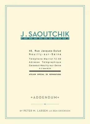 J. Saoutchik Carrossier, 1: Kiegészítés - J. Saoutchik Carrossier, 1: Addendum