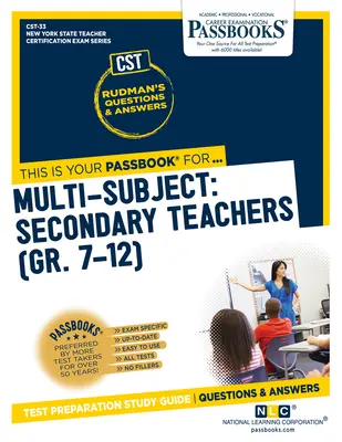 Több tantárgyból: Középiskolai tanárok (7-12. osztály) (Cst-33): Passbooks Study Guidevolume 33. kötet - Multi-Subject: Secondary Teachers (Gr. 7-12) (Cst-33): Passbooks Study Guidevolume 33