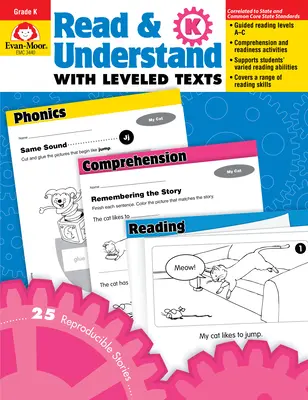 Read and Understand with Leveled Texts, Kindergarten Teacher Resource (Olvass és érts szinteltolásos szövegekkel, óvodai tanári segédanyag) - Read and Understand with Leveled Texts, Kindergarten Teacher Resource