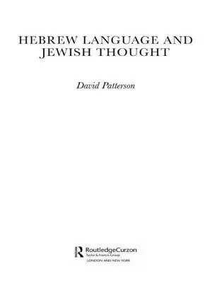 Héber nyelv és zsidó gondolkodás - Hebrew Language and Jewish Thought