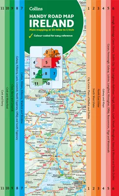 Írország térképe Handy: Ideális útvonaltervezéshez - Map of Ireland Handy: Ideal for Route Planning