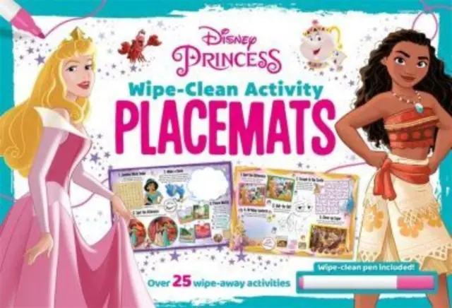 Disney Hercegnő: Megtörölhető Activity Placemats - Disney Princess: Wipe-clean Activity Placemats