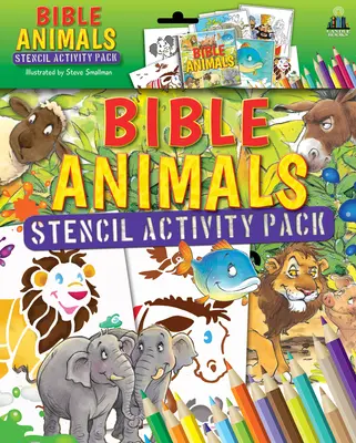 Bible Animals Stencil Activity Pack [Kártyákkal és tollakkal/ceruzákkal] - Bible Animals Stencil Activity Pack [With Cards and Pens/Pencils]